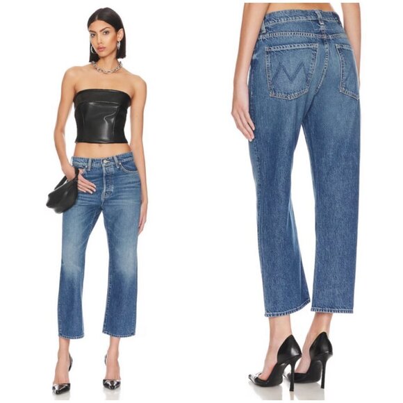 💕MOTHER SUPERIOR💕 The Ditcher Crop Jeans ~ Hit The Ground Running 27 NWOT - Picture 7 of 16